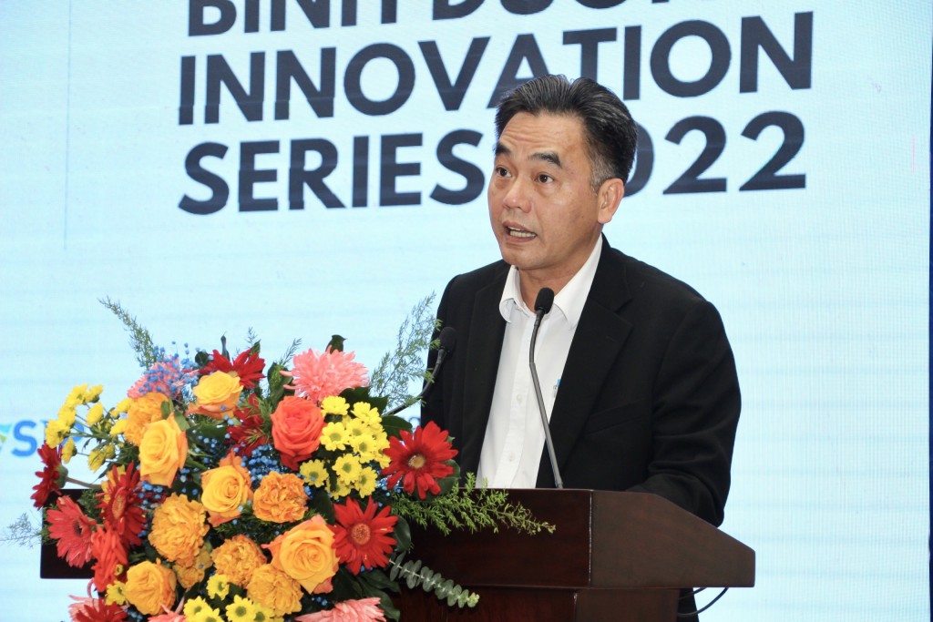 Ông Nguyễn Lộc Hà - - Phó chủ tịch UBND tỉnh Bình Dương phát biểu tại hội thảo