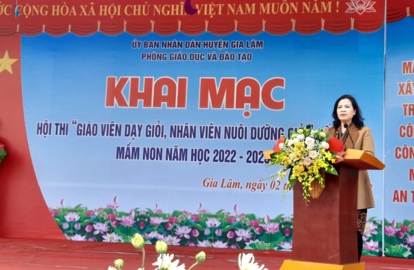 Huyện Gia Lâm: Khai mạc Hội thi “Giáo viên dạy giỏi - Nhân viên nuôi dưỡng giỏi năm học 2022-2023