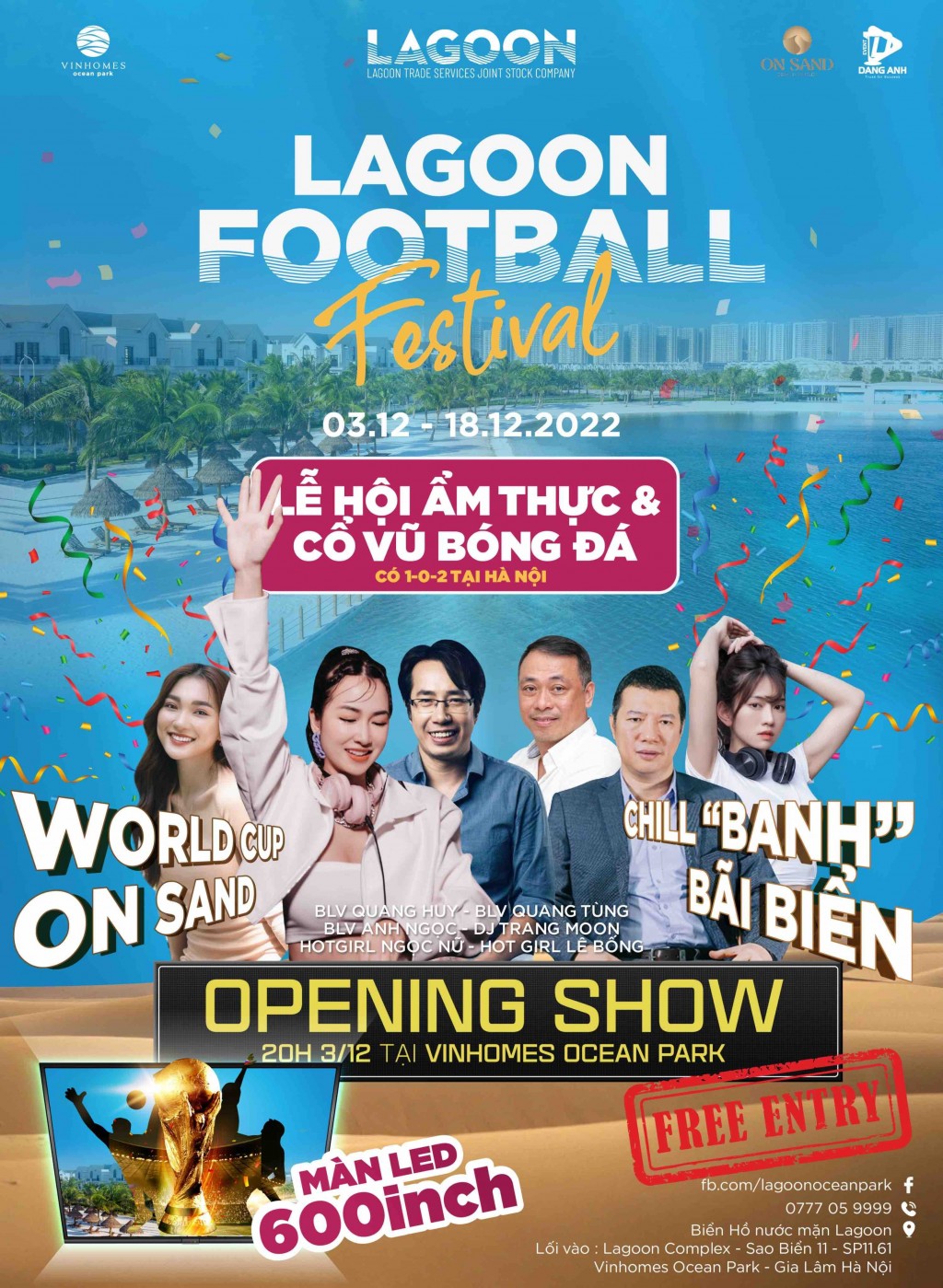 Lễ hội Ẩm Thực và xem World Cup trên biển chưa từng có tại Hà Nội với số đầu tiên cũng là trận mở màn của vòng 1/8 diễn ra lúc 20H ngày 3/12/2022