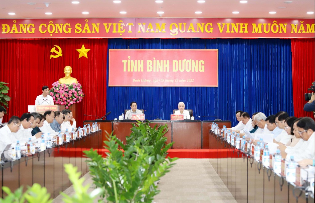 Toàn cảnh buổi làm việc của Thủ tướng Phạm Minh Chính tại Bình Dương