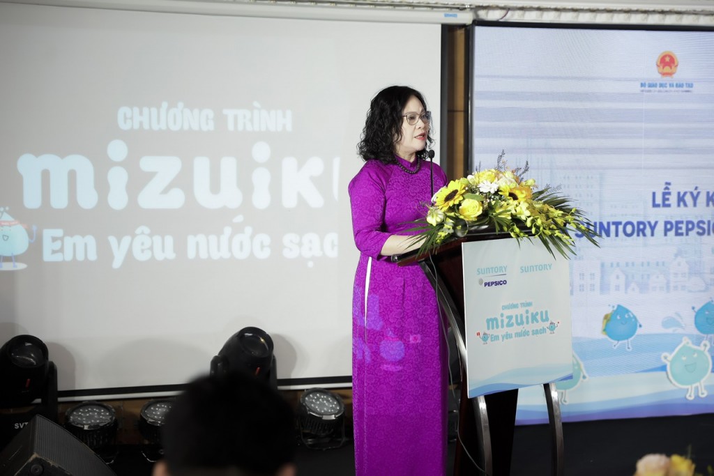 Tiến sĩ Ngô Thị Minh - Thứ trưởng Bộ Giáo dục và Đào tạo phát biểu tại chương trình