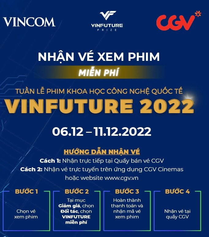 Khán giả sẽ nhận vé miễn phí trực tiếp khi tới rạp hoặc có thể lựa chọn đăng ký vé online thông qua website, ứng dụng CGV