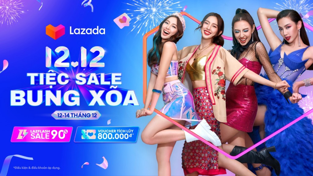 Hoa hậu Thùy Tiên – Đại sứ thương hiệu của Lazada đồng hành cùng Lễ hội mua sắm 12.12 “Tiệc Sale bung xõa”