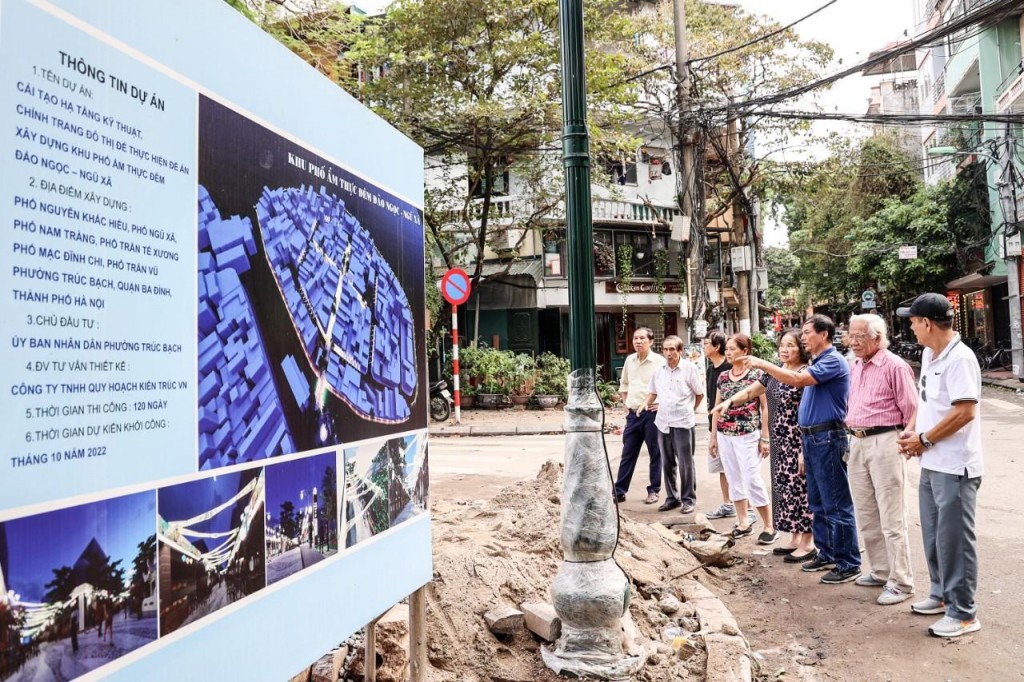 Lãnh đạo UBND phường Trúc Bạch (quận Ba Đình) xác nhận thông tin phố đi bộ quanh hồ Trúc Bạch dự kiến khai trương trước Tết Dương lịch 2023