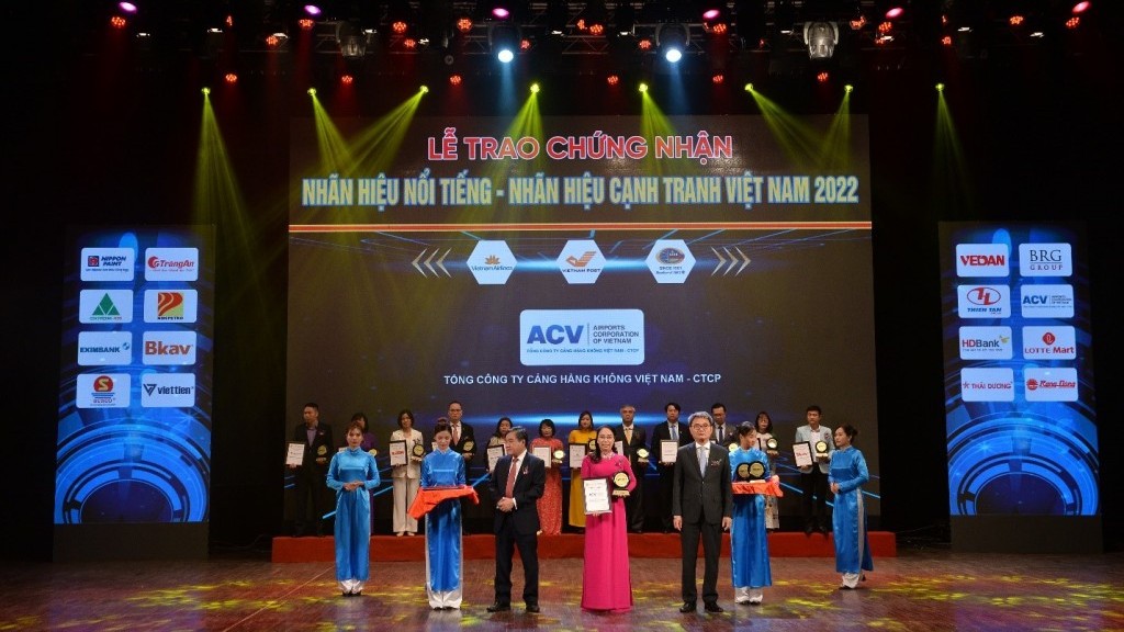 ACV Việt Nam liên tiếp được vinh danh “Nhãn hiệu nổi tiếng Việt Nam năm 2022”