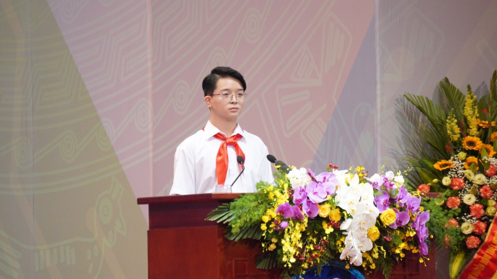 Nguyễn An Huy phát biểu chúc mừng Đại hội Đoàn toàn quốc lần thứ XII 