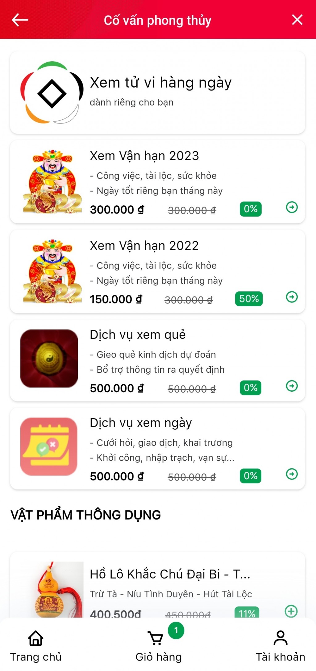 Viettel Money đang quảng cáo và kinh doanh dịch vụ xem quẻ, xem vận hạn,...