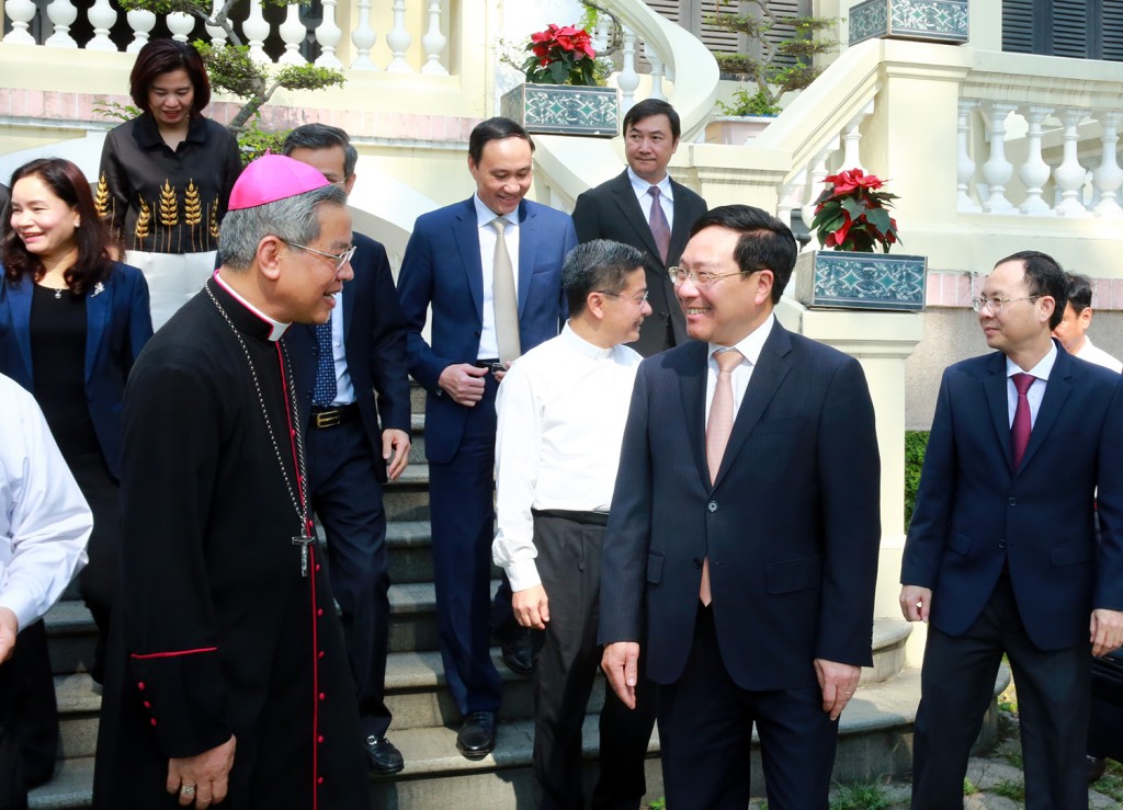 Đảng, Nhà nước ta luôn tôn trọng và bảo đảm quyền con người, trong đó có quyền tự do tín ngưỡng, tôn giáo - Phó Thủ tướng Thường trực Chính phủ khẳng định - Ảnh: VGP/Hải Minh