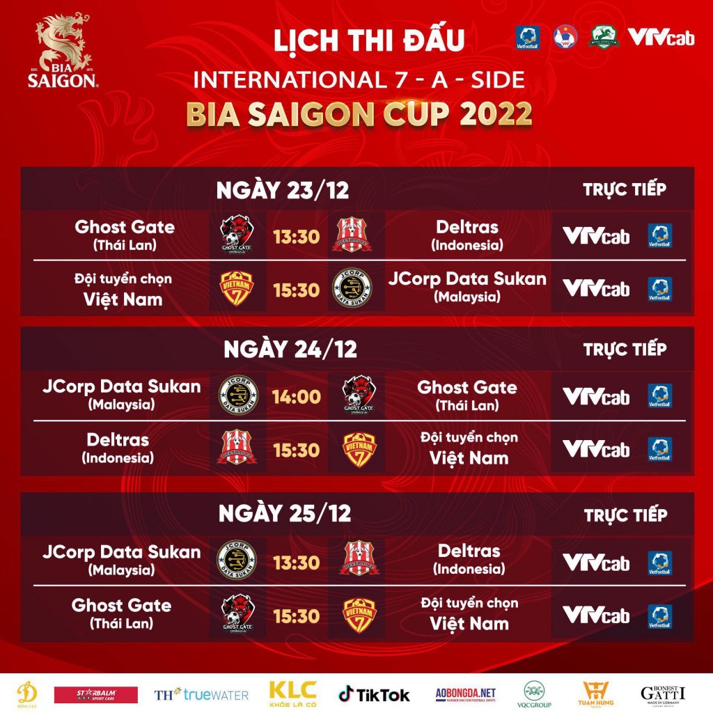 Lần đầu ra mắt Giải bóng đá 7 người quốc tế Cúp Bia Saigon 2022