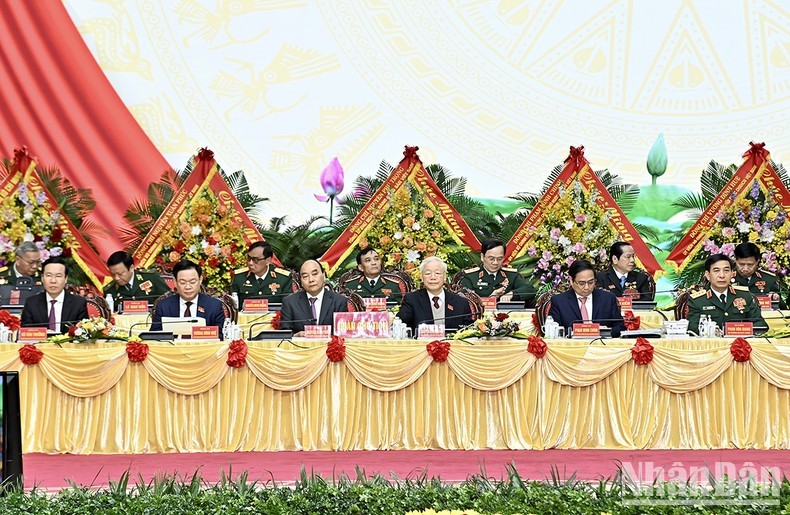 [Ảnh] Tổng Bí thư Nguyễn Phú Trọng và các đồng chí lãnh đạo Đảng, Nhà nước dự Đại hội đại biểu Hội Cựu chiến binh Việt Nam lần thứ VII