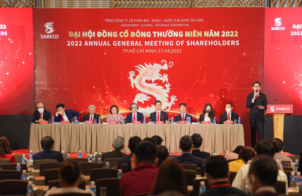 Ban lãnh đạo SABECO tại Đại hội cổ đông thường niên năm 2022