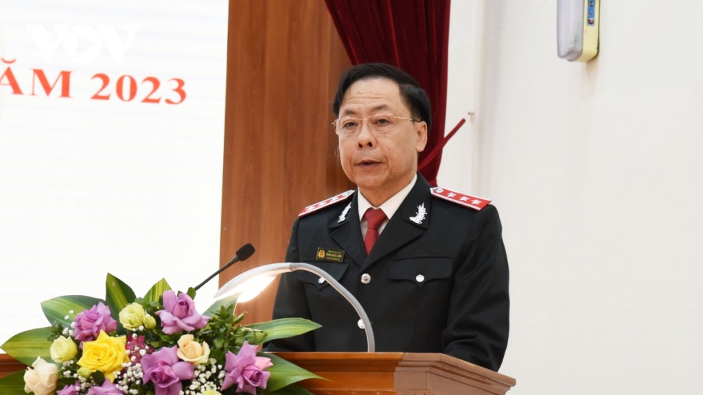 Phó Tổng Thanh tra Chính phủ Trần Ngọc Liêm báo cáo kết quả công tác ngành Thanh tra năm 2022