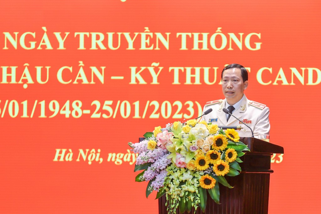 Thiếu tướng Lê Văn Tuyến, Thứ trưởng Bộ Công an phát biểu tại Lễ kỷ niệm - Ảnh: VGP/Nhật Bắc