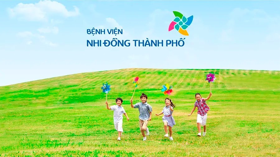 Logo Bệnh viện Nhi đồng Thành phố, Bệnh viện Nhi lớn nhất Đông Nam Á, do Vũ Digital thiết kế