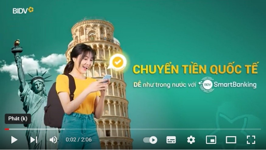 Xem hướng dẫn Chuyển tiền quốc tế trên SmartBanking tại đây: https://youtu.be/3r8yQxgLywY