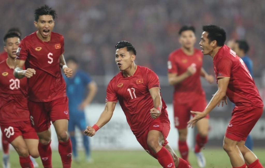 Niềm vui của các cầu thủ ĐT Việt nam