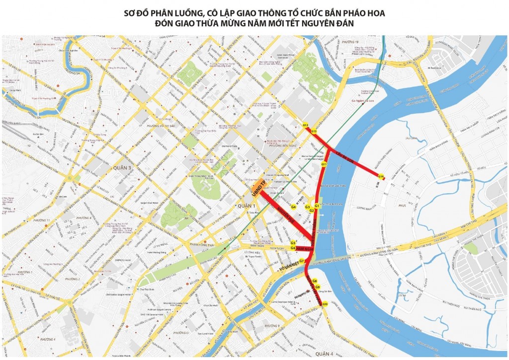 TP Hồ Chí Minh cấm một số tuyến đường để tổ chức bắn pháo hoa đêm giao thừa