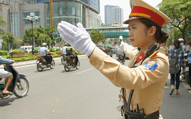 Lực lượng Cảnh sát giao thông đã triển khai các phương án điều tiết, phân luồng giao thông