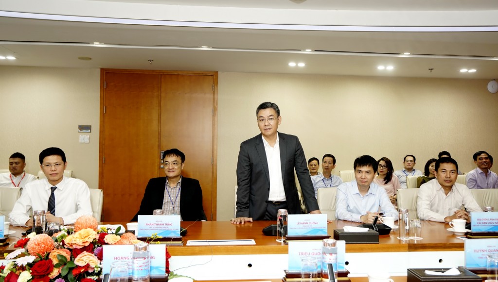 Ông Lê Mạnh Cường – Tổng giám đốc PTSC phát biểu tại Lễ ký Hợp đồng EPC Dự án Bồn chứa LPG Thị Vải