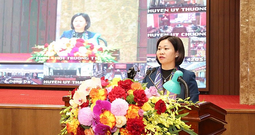 Đồng chí Nguyễn Thị Tuyến, Ủy viên Trung ương Đảng, Phó Bí thư Thường trực Thành ủy Hà Nội.
