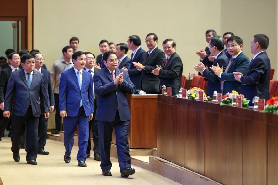 Thủ tướng Phạm Minh Chính và các đại biểu dự Hội nghị - Ảnh: VGP/Nhật Bắc