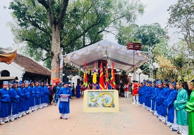Lễ hội truyền thống làng Đa Sỹ năm Quý Mão 2023 được tổ chức quy mô đại đám (Ảnh: Bích Hương)
