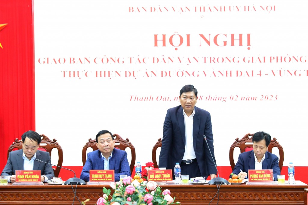 Ban Dân vận 7 quận, huyện ký giao ước thi đua trong giải phóng mặt bằng Dự án đường Vành đai 4