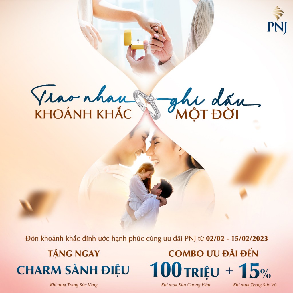 PNJ đã trở thành biểu tượng của tình yêu đích thực mỗi khi cặp đôi mua nhẫn cầu hôn 