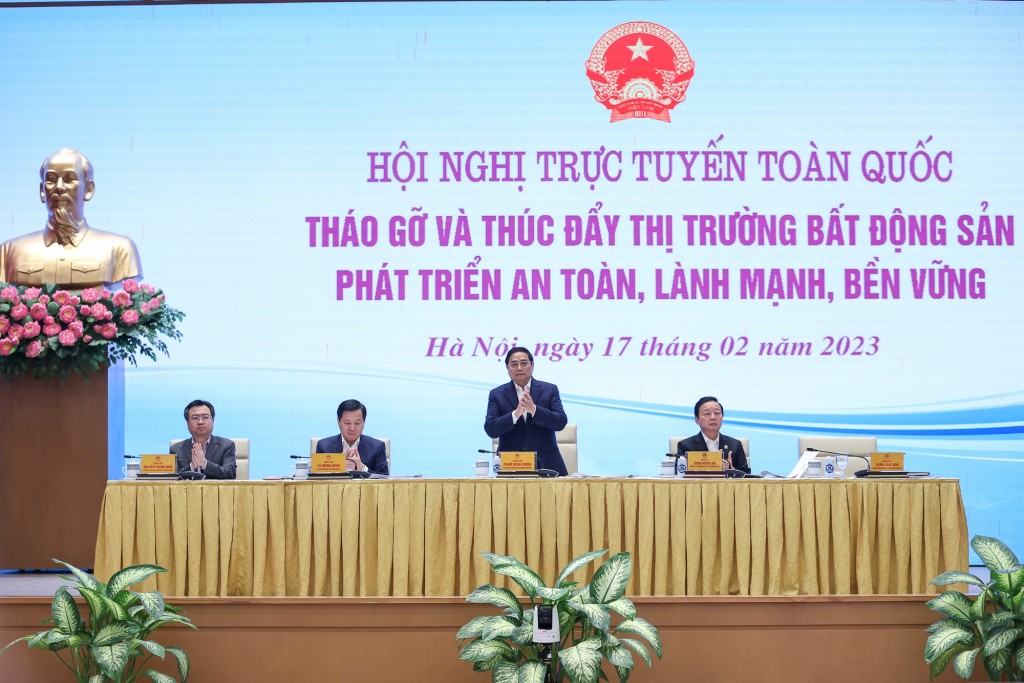 Việc tổ chức Hội nghị thể hiện sự quan tâm của Chính phủ, Thủ tướng Chính phủ đối với sự phát triển của bất động sản - Ảnh VGP/Nhật Bắc