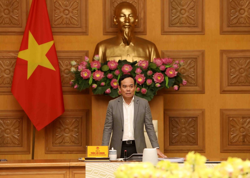 Phó Thủ tướng Trần Lưu Quang chủ trì phiên họp của Hội đồng thẩm định Quy hoạch phòng, chống thiên tai và thủy lợi thời kỳ 2021-2030, tầm nhìn đến năm 2050 - Ảnh: VGP/Hải Minh