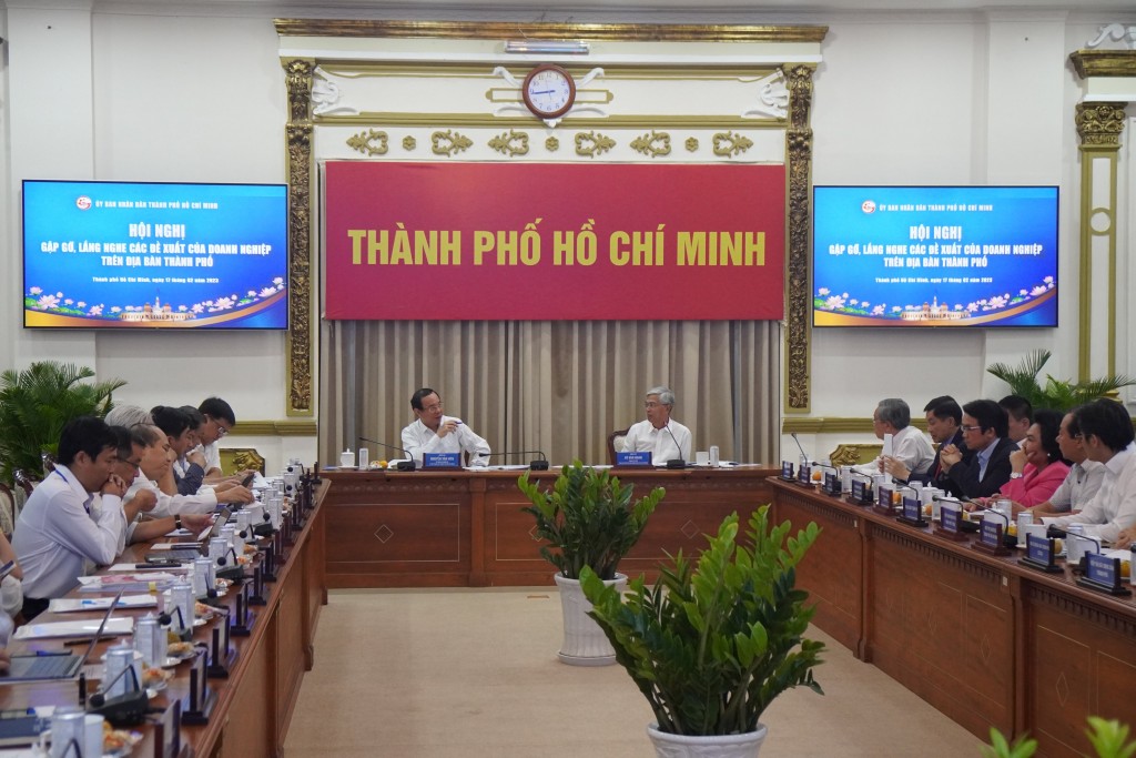 Lãnh đạo TP Hồ Chí Minh gặp gỡ, lắng nghe chia sẻ của doanh nghiệp