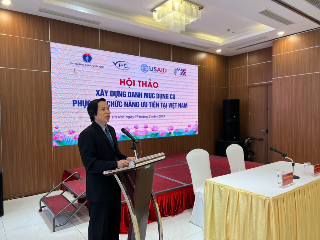 chức Hội thảo xây dựng danh mục dụng cụ phục hồi chức năng (PHCN) ưu tiên tại Việt Nam.