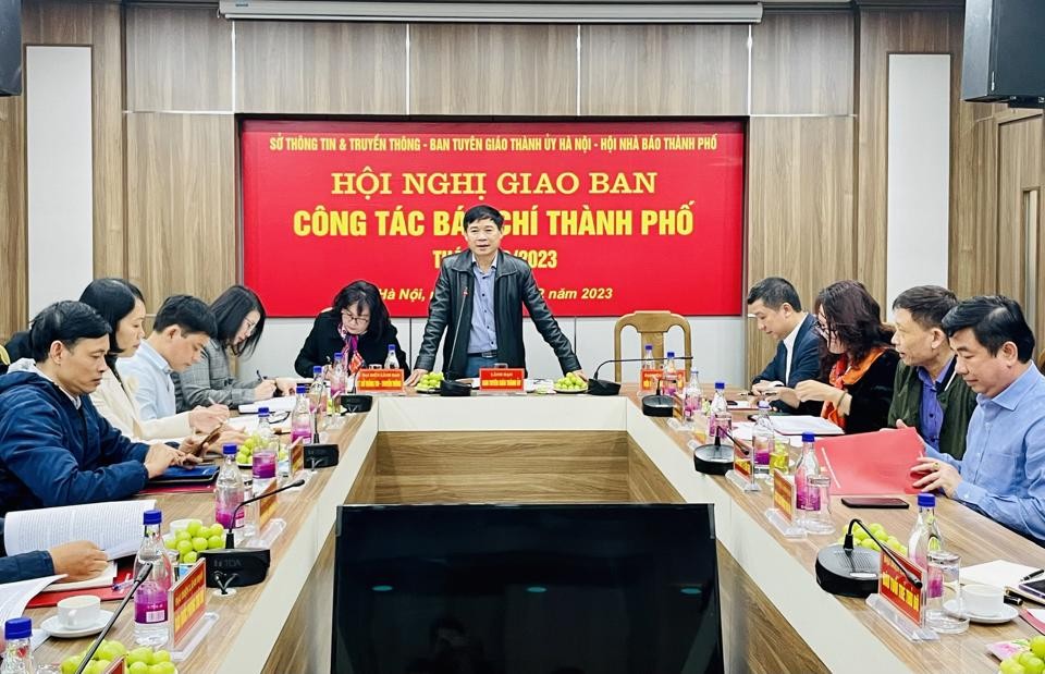 Phó Trưởng ban Thường trực Ban Tuyên giáo Thành ủy Phạm Thanh Học phát biểu chỉ đạo tại hội nghị.