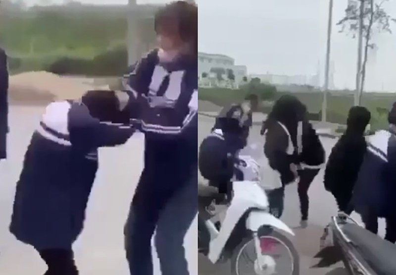 2 nhóm nữ sinh đánh nhau rồi quay clip phát tán lên mạng