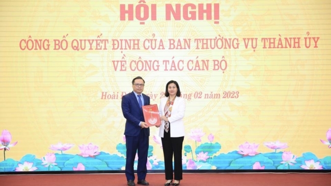 Điều động đồng chí Nguyễn Trúc Anh làm Bí thư Huyện ủy Hoài Đức