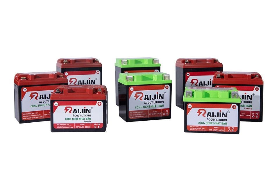 Ắc quy Lithium Raijin siêu bền cho xe máy và ô tô