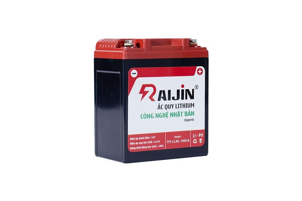 Ắc quy Lithium Raijin siêu bền cho xe máy và ô tô