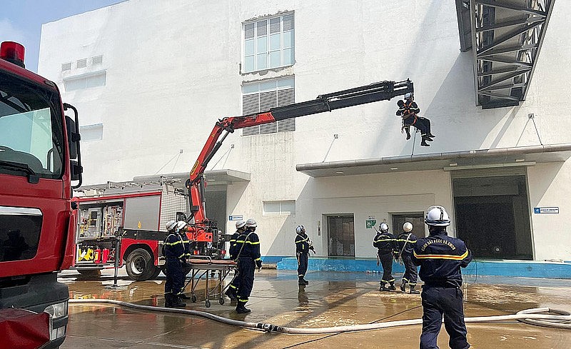 Công an thành phố Hà Nội tổ chức phương án diễn tập phòng cháy, chữa cháy và cứu nạn, cứu hộ
