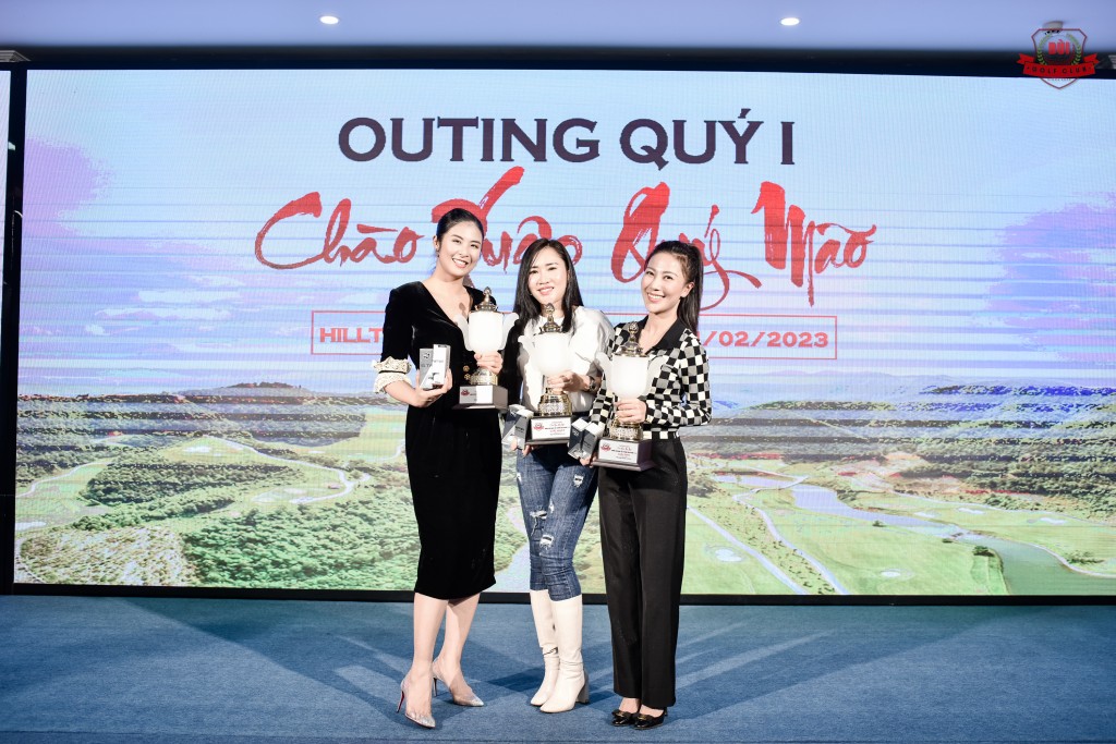Hoa hậu Ngọc Hân giành Cup khi tham gia Outing quý 1 CLB golf họ Bùi