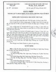 Cấp đổi giấy phép hoạt động Ngân hàng Thương mại cổ phần Việt Nam Thương Tín