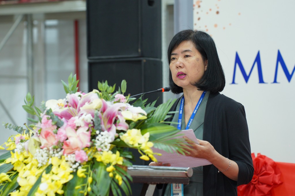 4. Đại diện MM Mega Market - Bà Phạm Thị Thanh Mai - Phó Giám đốc Hỗ trợ Vận hành phát biểu tại sự kiện