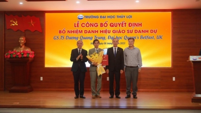 Trường Đại học Thủy lợi phong Giáo sư danh dự cho GS.TS Dương Quang Trung