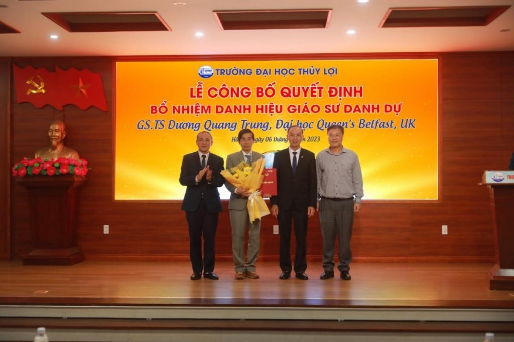 Trường Đại học Thủy lợi phong Giáo sư danh dự cho GS.TS Dương Quang Trung