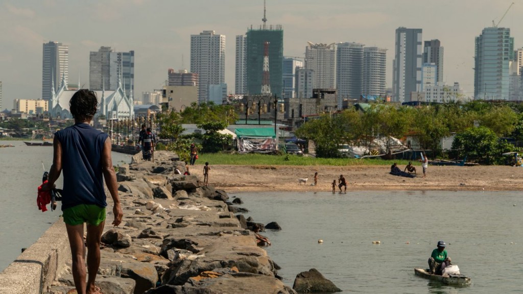 Nghiên cứu dự đoán các siêu đô thị ở Châu Á như Manila (Philippines) có nguy cơ bị nhấn chìm do mực nước biển dâng cao (Ảnh: Getty)