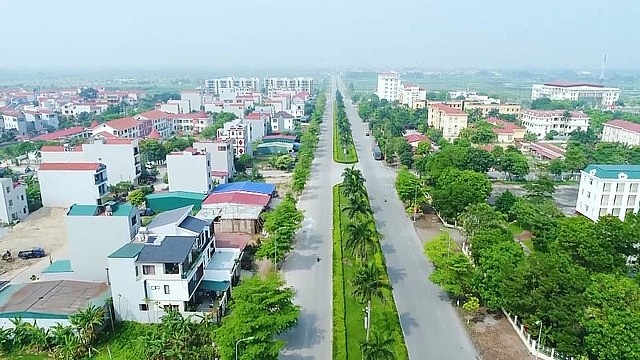 Một trục đường ở huyện Mê Linh, TP Hà Nội