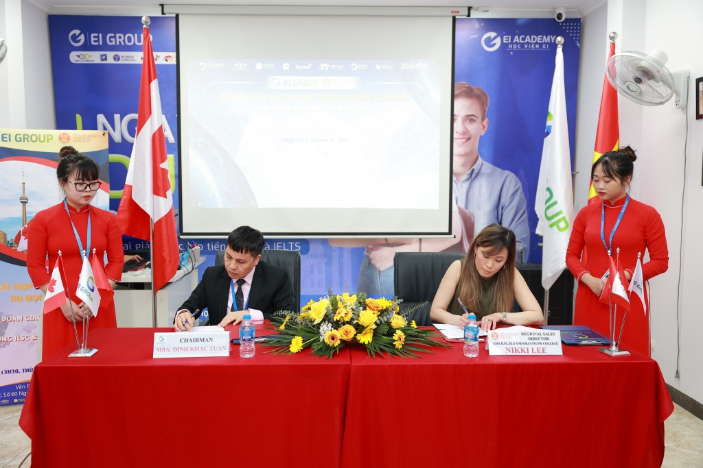 Lễ ký kết hợp tác giữa Tập đoàn Ei Group với Trường ILSC Language School Canada