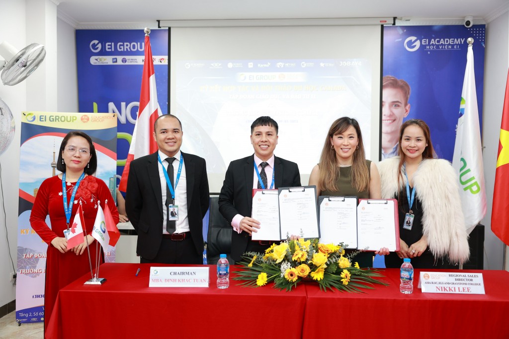 Lễ ký kết hợp tác giữa Tập đoàn Ei Group với Trường ILSC Language School Canada