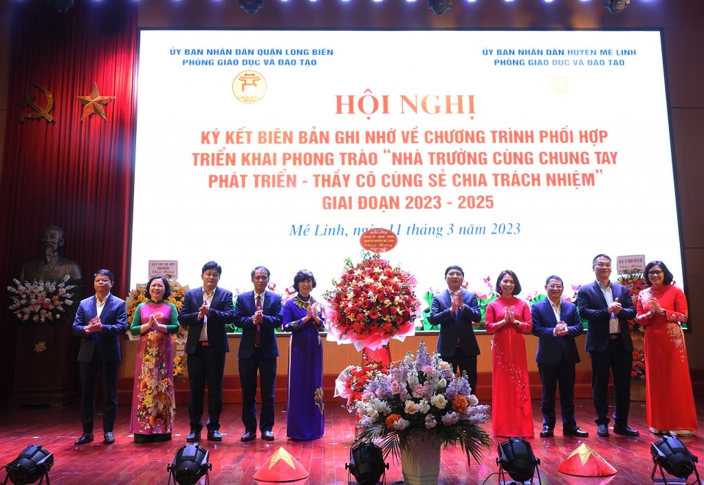 Quận Long Biên và huyện Mê Linh bắt tay phát triển giáo dục