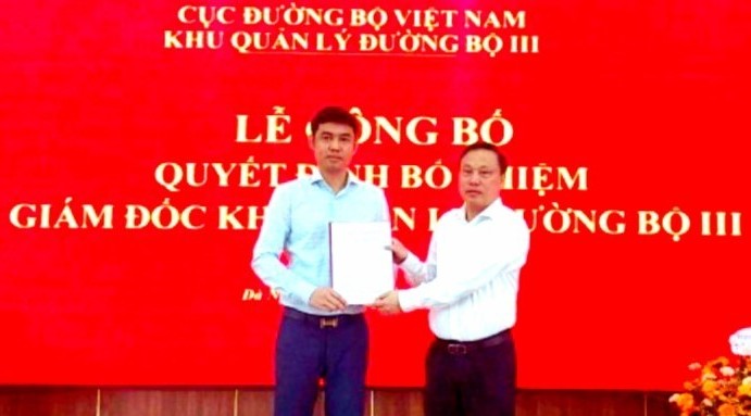 Ông Võ Trường Giang được bổ nhiệm làm Giám đốc Khu Quản lý Đường bộ III