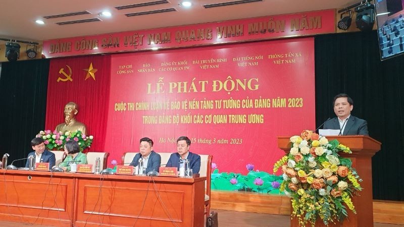 Lễ phát động Cuộc thi chính luận về bảo vệ nền tảng tư tưởng của Đảng năm 2023 trong Đảng bộ Khối các cơ quan Trung ương.